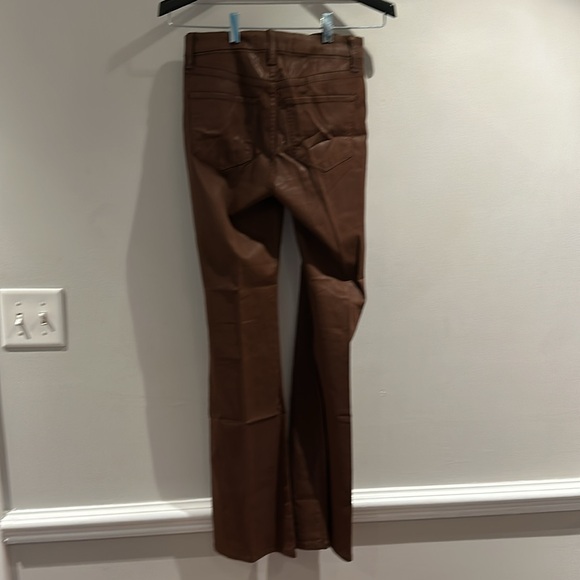 Faux brown leather flared pants (Joe’s Jeans) high rise, curvy bootcut - Picture 4 of 4